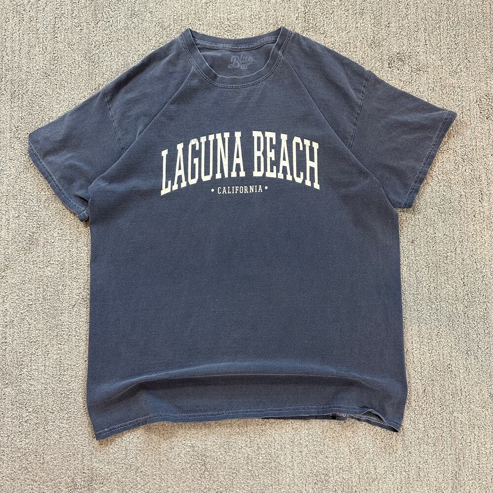 Blue Laguna Beach California Spell-Out Graphic T-Shirt